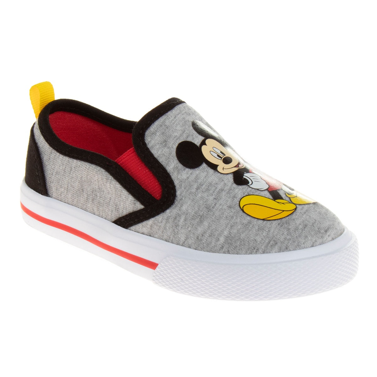  Josmo Mickey Mouse Casual No Lace Shoes - Low Top Canvas Slip-on Tennis Boys Sneakers - Disney Character Sneaker Shoe (Size 5-12 Toddler) - 5 - Bonton