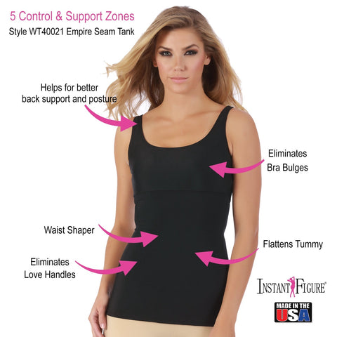 InstantFigure Plus Size Empire Seam Tank Top WT4061C