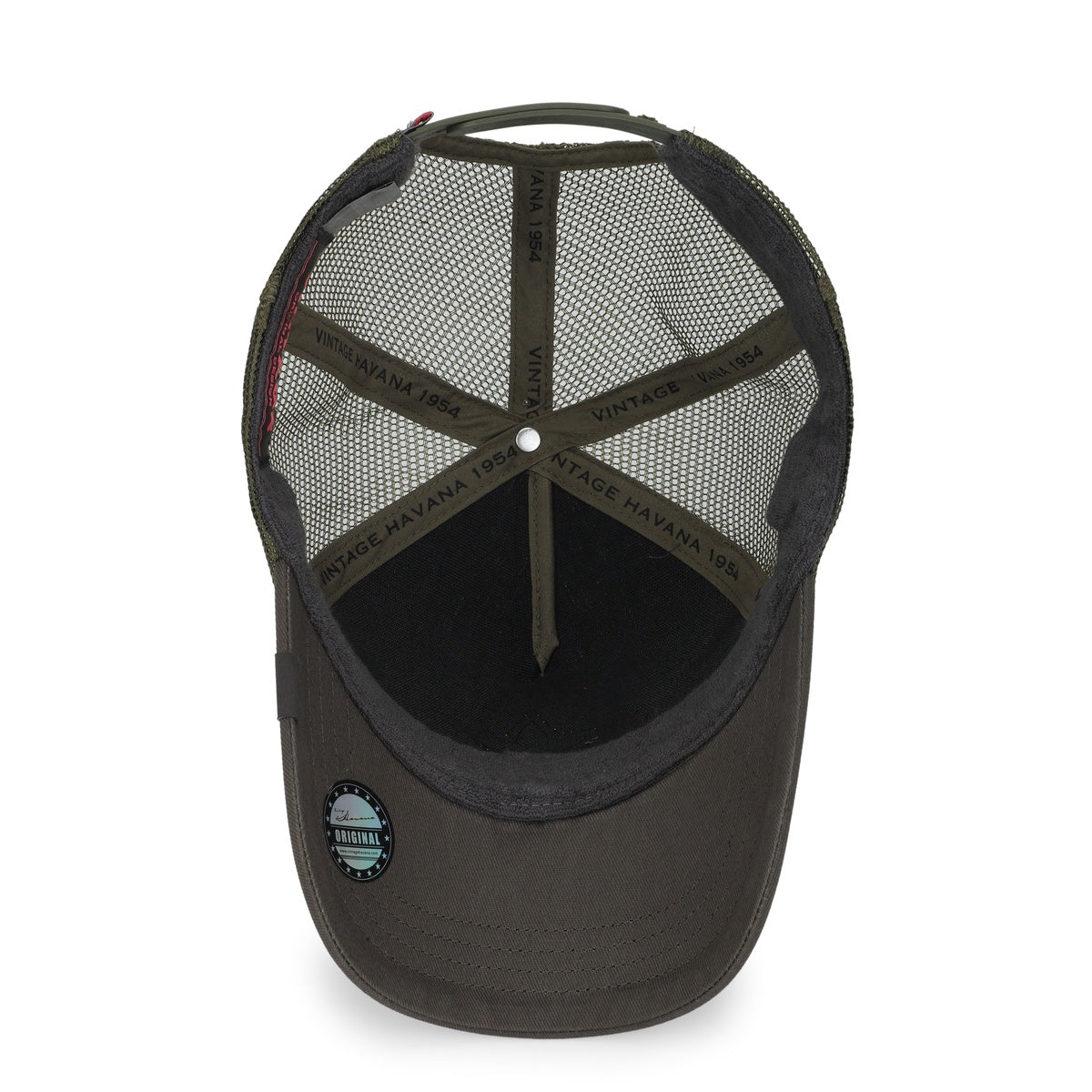  Vintage Havana Vintage Havana Trucker Hat for Women – Camo Canvas & Mesh Adjustable Cap With Neon Pink Star - Default Title - Bonton