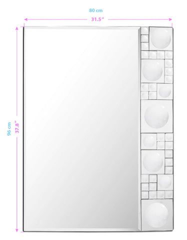 Bubbles Geometric Beveled Accent Mirror