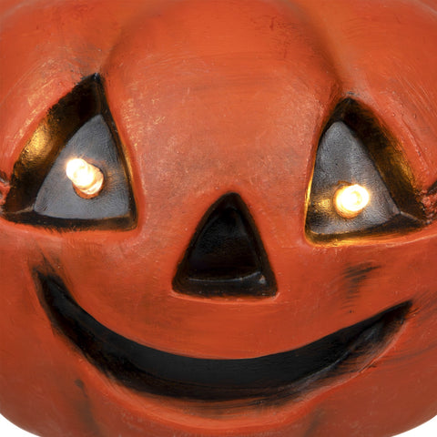 LED Lighted Jack-O-Lantern Halloween Pathway Markers - Clear Lights - Set of 3