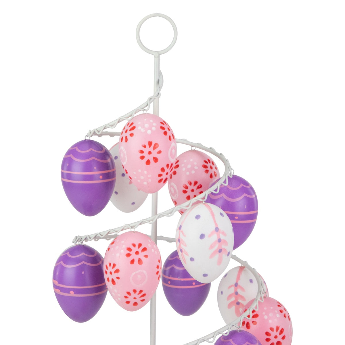  Northlight Floral and Striped Decorative Easter Egg Tree - 14.25