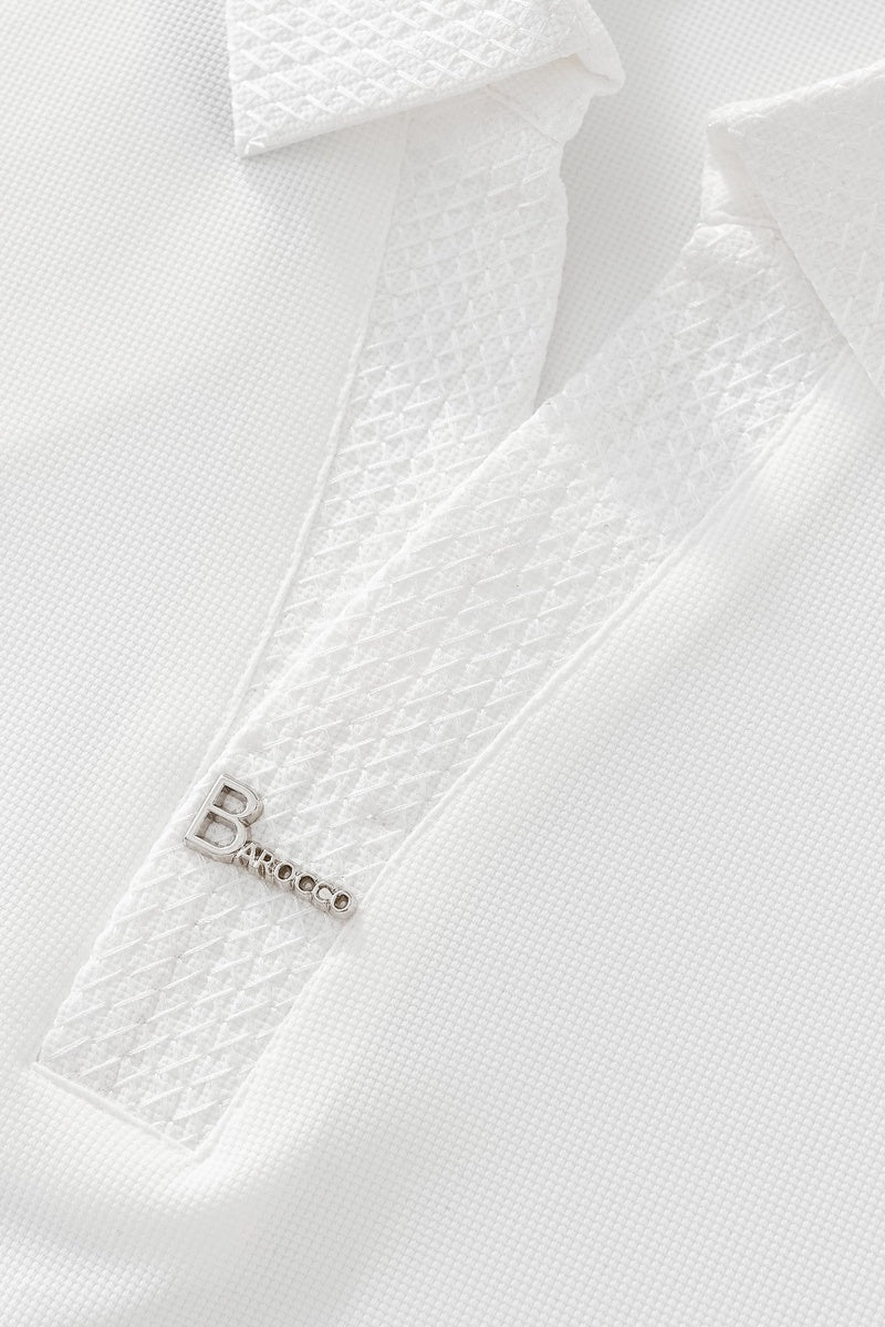  Barocco Stride Contrast Collar Polo WHITE - WHITE - Bonton
