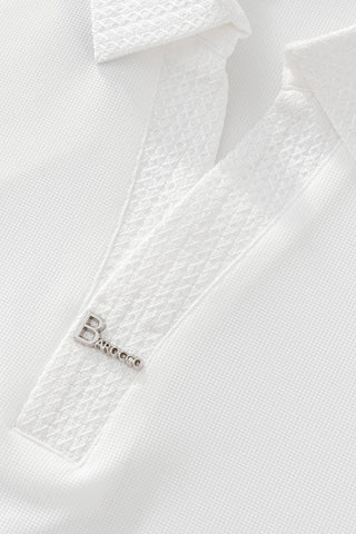 Stride Contrast Collar Polo WHITE