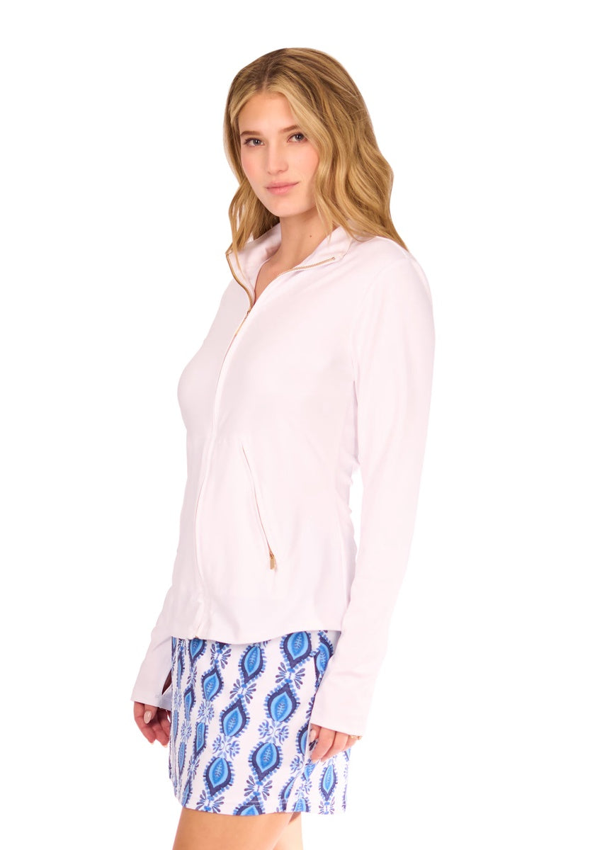  Cabana Life White Athletic Jacket - XS - Bonton