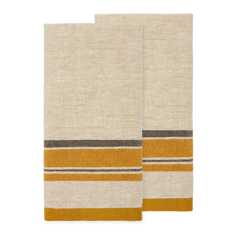 Antibes Natural Tea Towels, Set of 2
