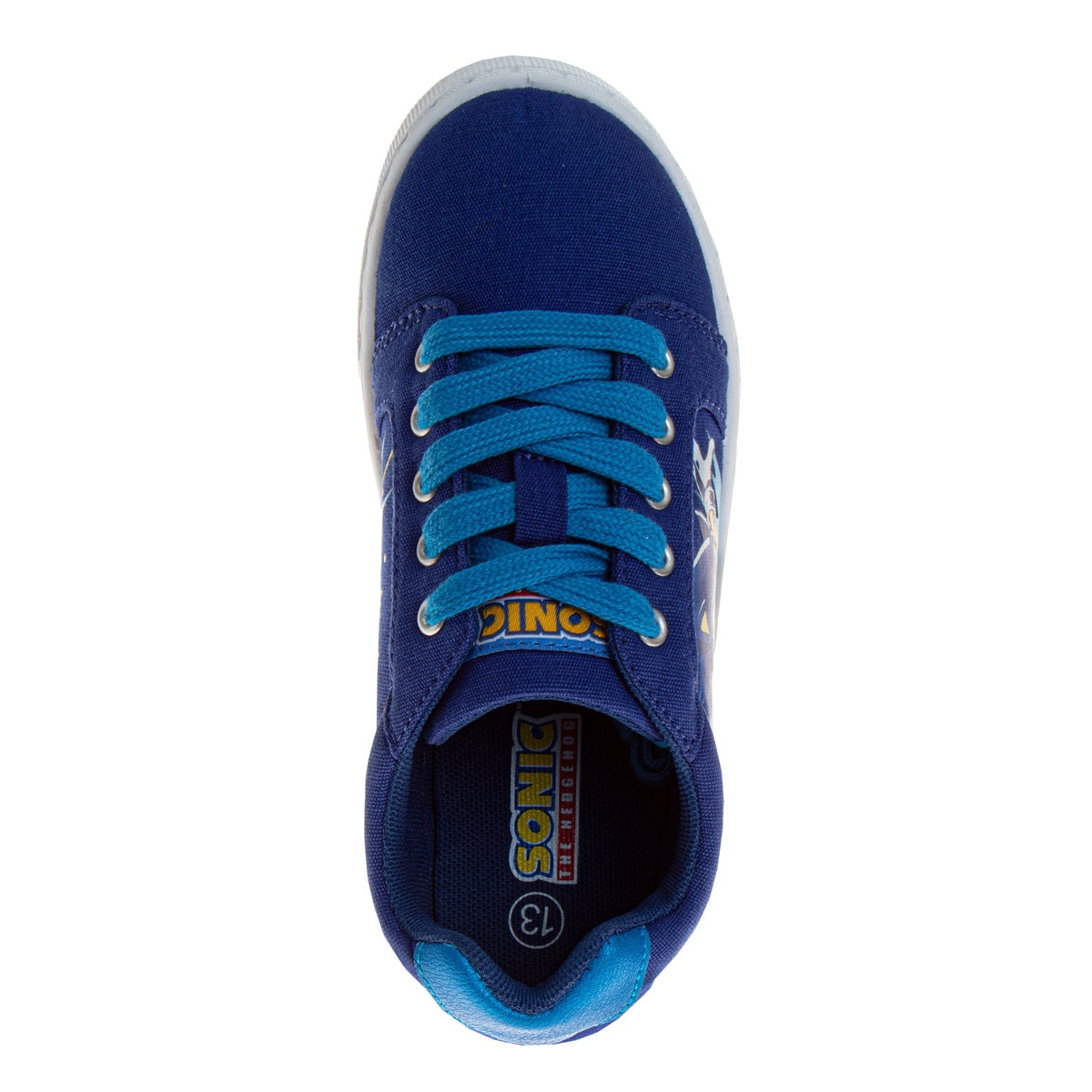 Josmo Sonic the Hedgehog Boys' Lace Up Low-Top Vintage Casual Canvas Sneakers - 12 - Bonton