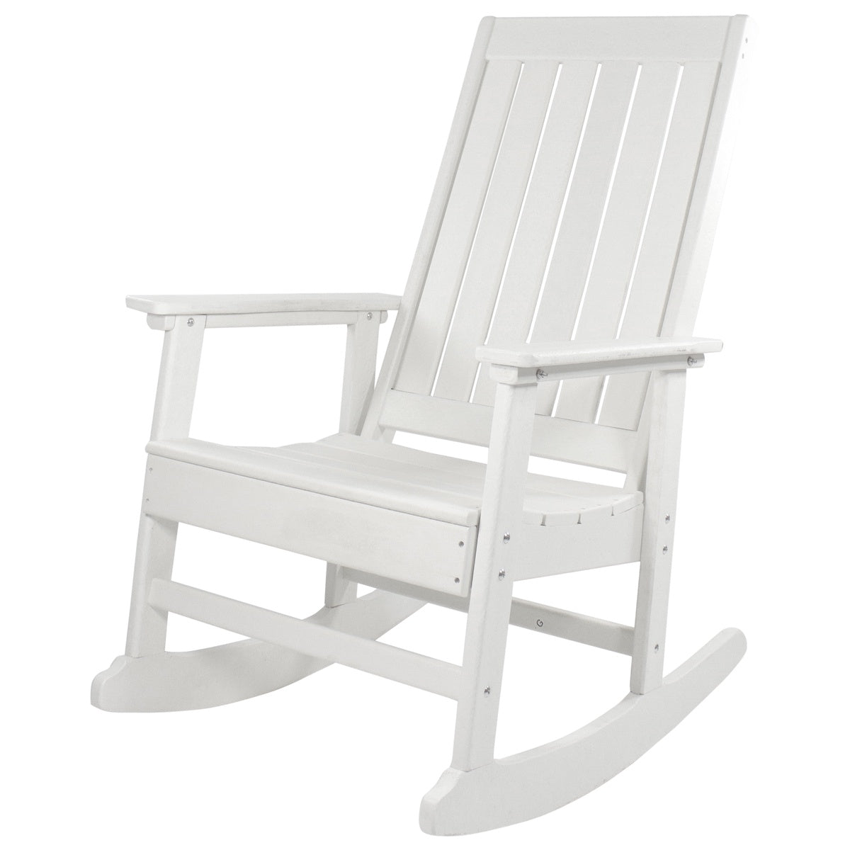  Northlight All Weather Recycled Plastic Outdoor Rocking Chair  White - White - Bonton