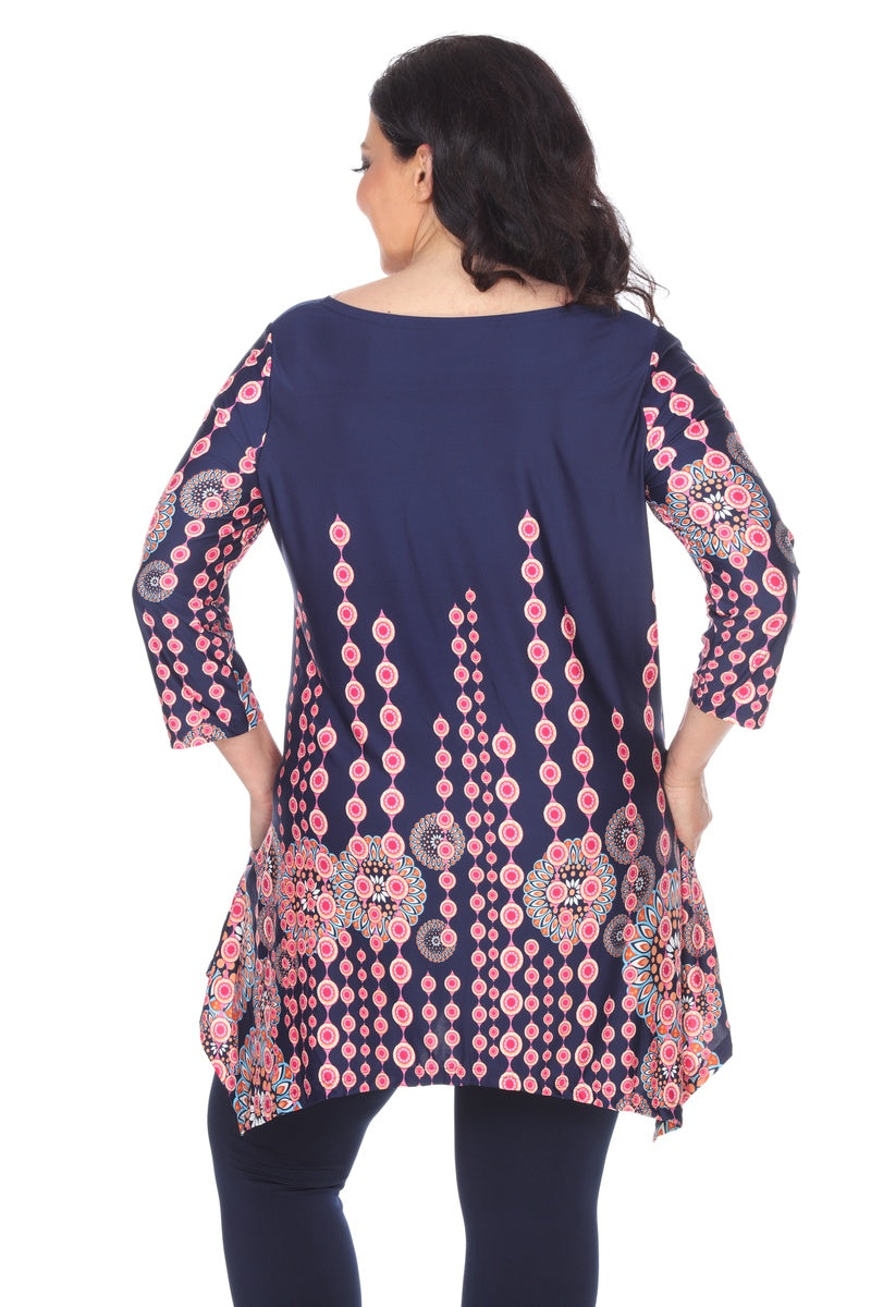  White Mark Plus Size Rella Tunic - 1X - Bonton