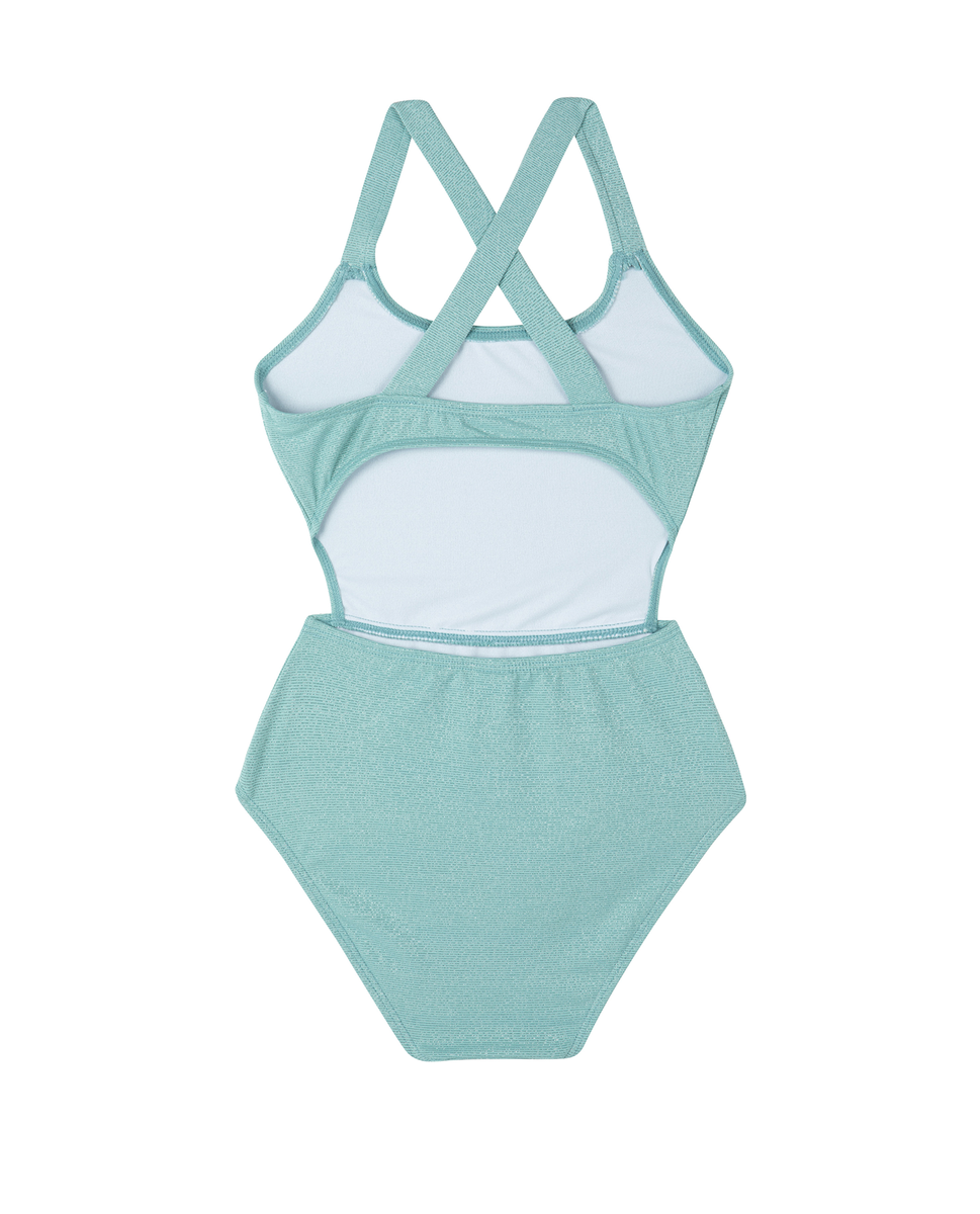  Gottex Kids Sparkles Cut Out Cross Strap One Piece - GOTTEX KIDS TURQUOISE - Bonton