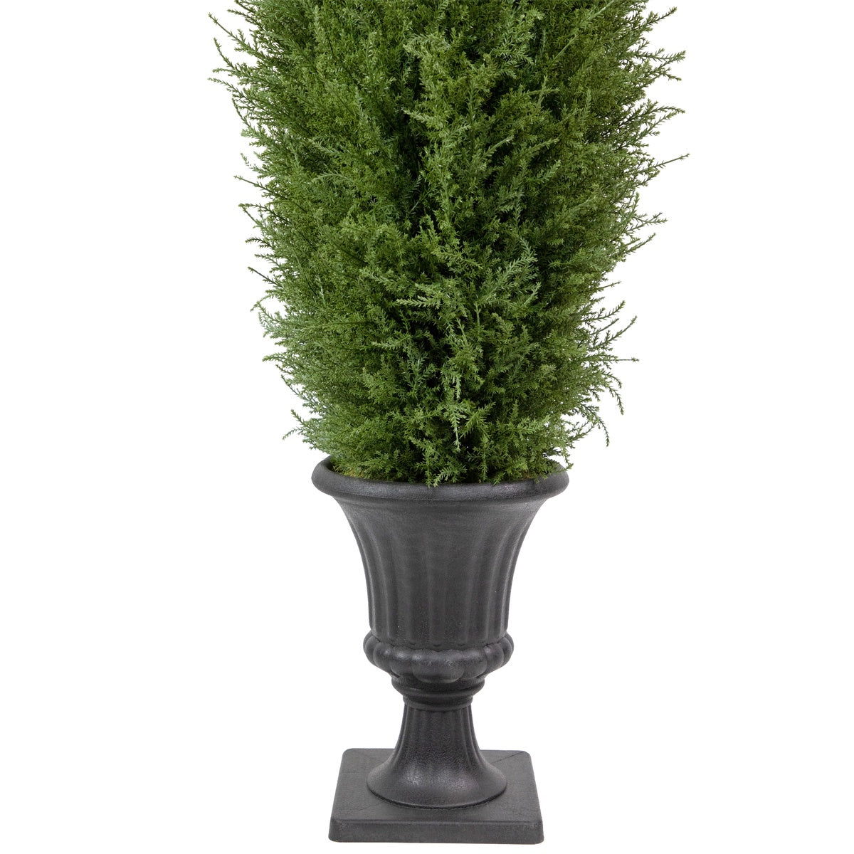  Northlight Real Touch™ Artificial Cedar Pine Arborvitae Tree in Urn Style Pot  Unlit - 5' - 5' - Bonton