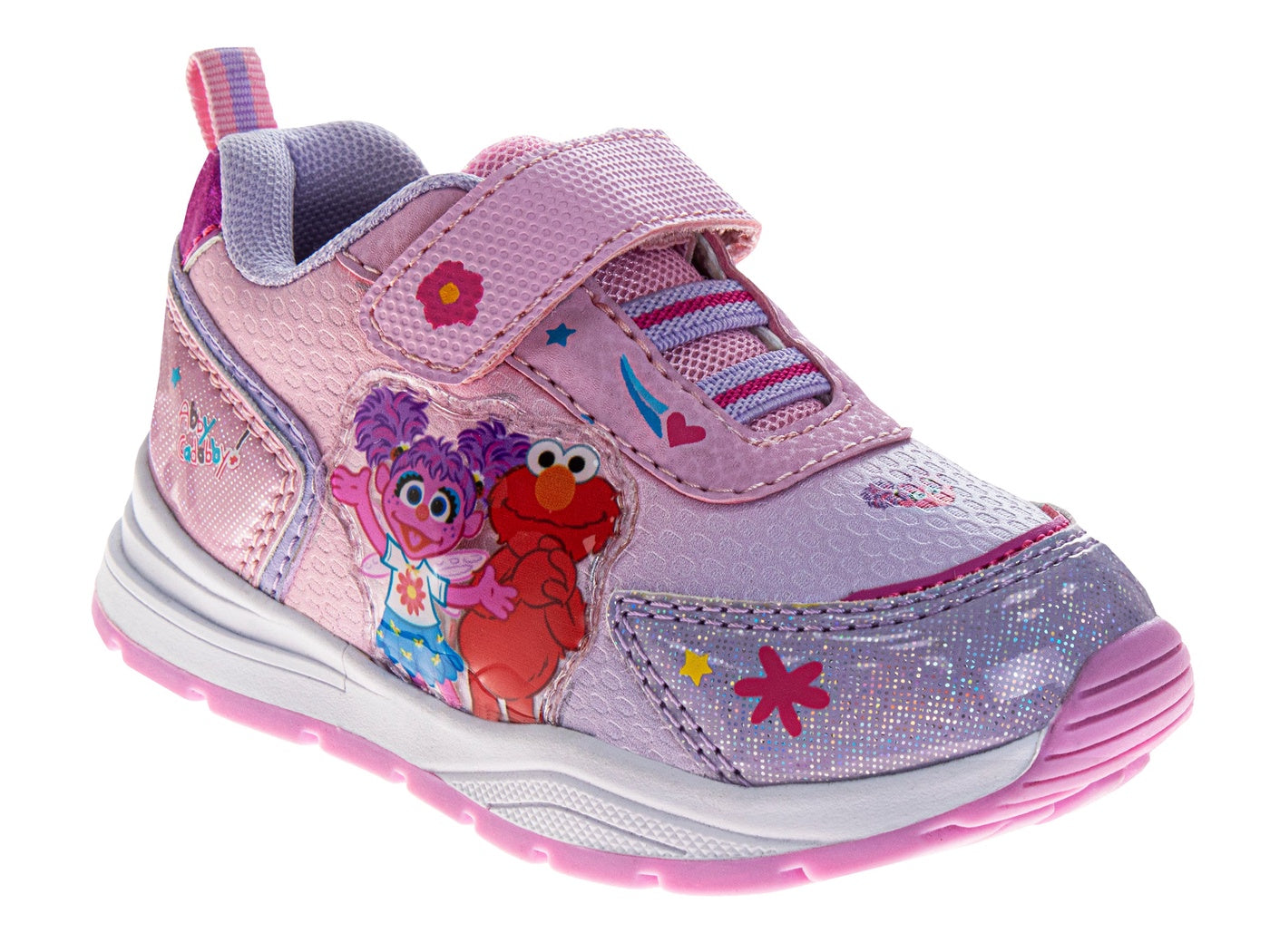  Josmo Sesame Street Girls Abby and Elmo Toddler Hook and Loop Lightup Sneakers - 7 - Bonton