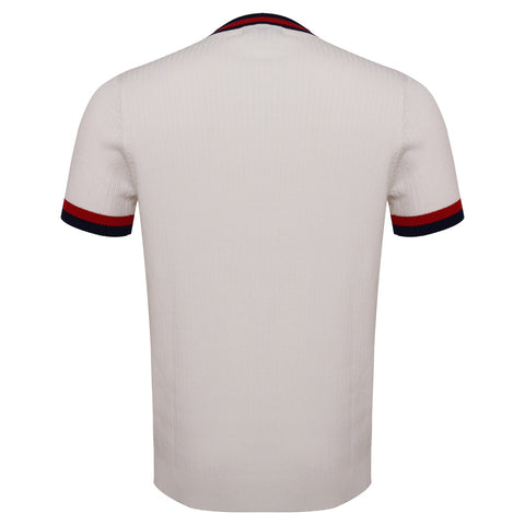 Elite Contrast Ribbed Tee WHITE