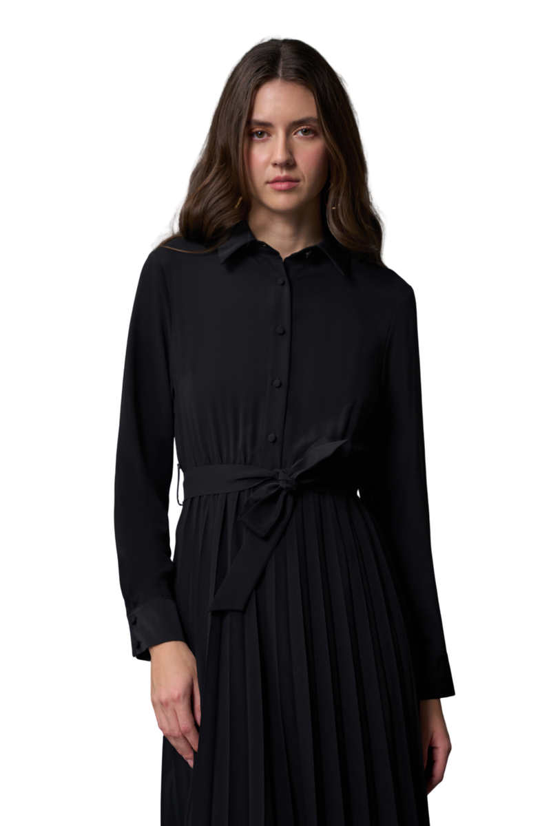  Mizalle Shirt Dress With Pleated Skirt - Skirt - Black - Bonton
