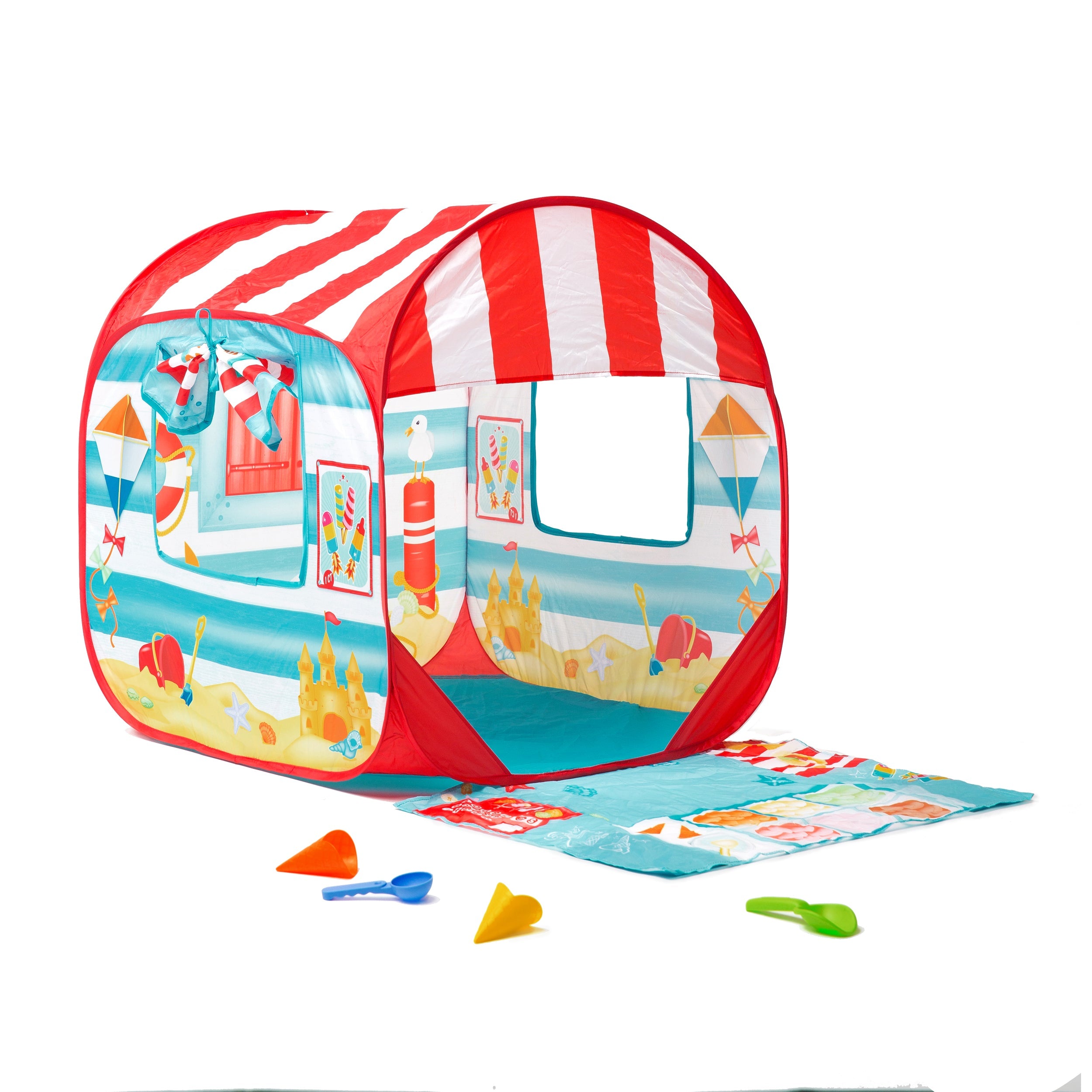  Fun2Give Pop it Up Toy Play Tent | UPF 50+ Pop Up Beach Tent for Toddlers and Children, Easily Folds Into a Carrying Bag for Outdoors & Beach - Multi - Bonton