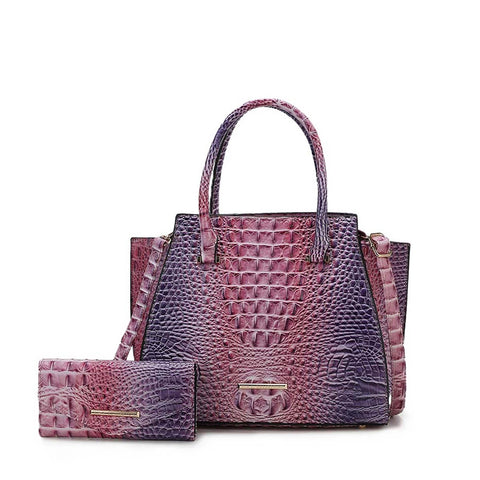 Miriam Croc Tote Bag and Set