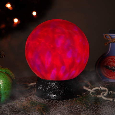 8" LED Lighted Mystical Crystal Ball With Sound Halloween Decoration