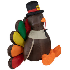 Lighted Inflatable Fall Harvest Turkey Outdoor Decoration - 4"