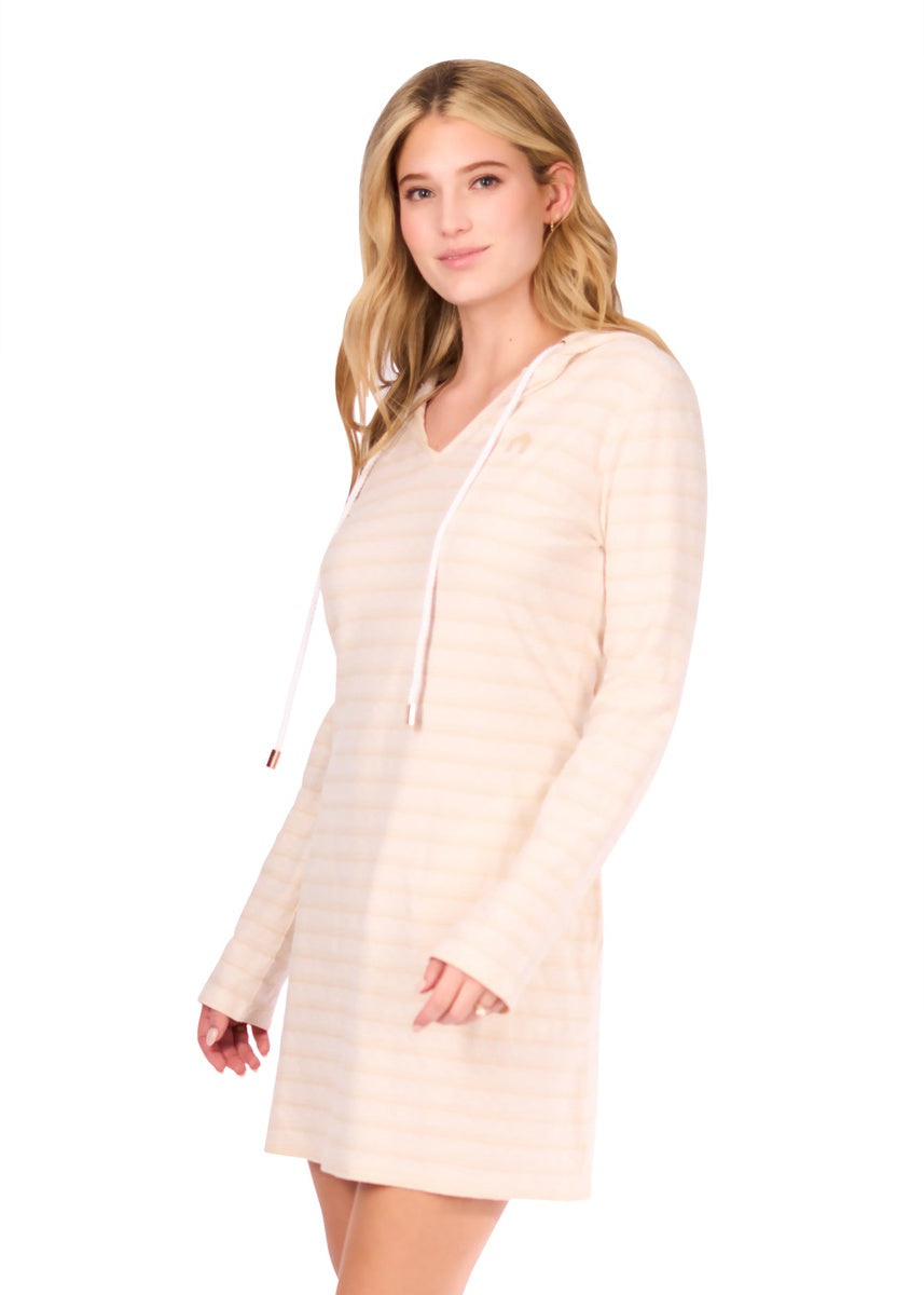  Cabana Life Cream Hoodie Dress - S - Bonton