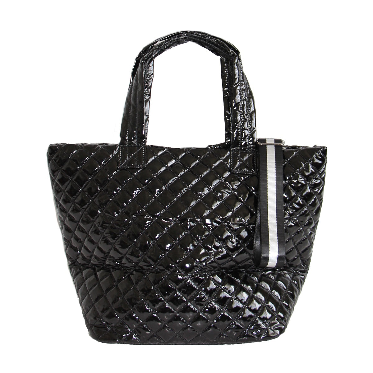  Lemonbella The Debra Diamond Tote Glossy Black - Default Title - Bonton