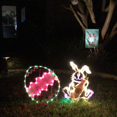 LED Lighted Easter Bunny Window Silhouette - 18"