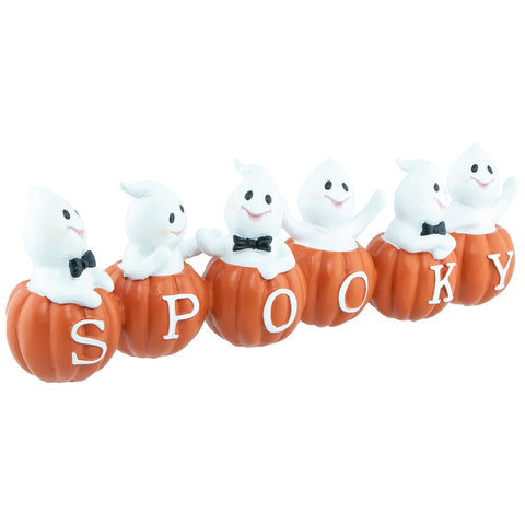 15" Ghosts and Pumpkins "Spooky" Halloween Decoration