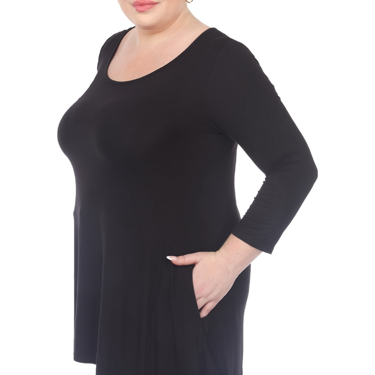  White Mark Plus Size Makayla Tunic Top - 1X - Bonton