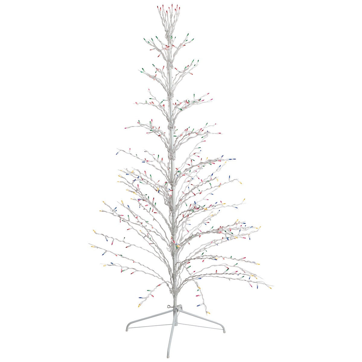  Northlight Cascade Twig Tree Outdoor Christmas Decoration - 6' - White - Multi Lights - Default Title - Bonton