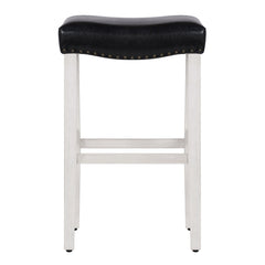 29" Upholstered Backless Saddle Seat Bar Stool