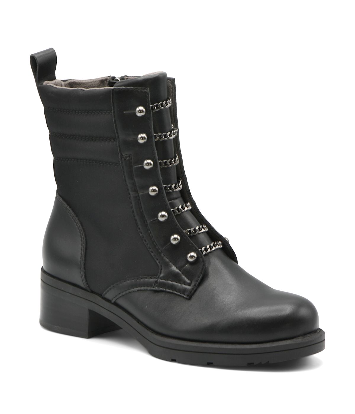  Davide Lug Bootie Black-Sn - Black-Sn - Bonton