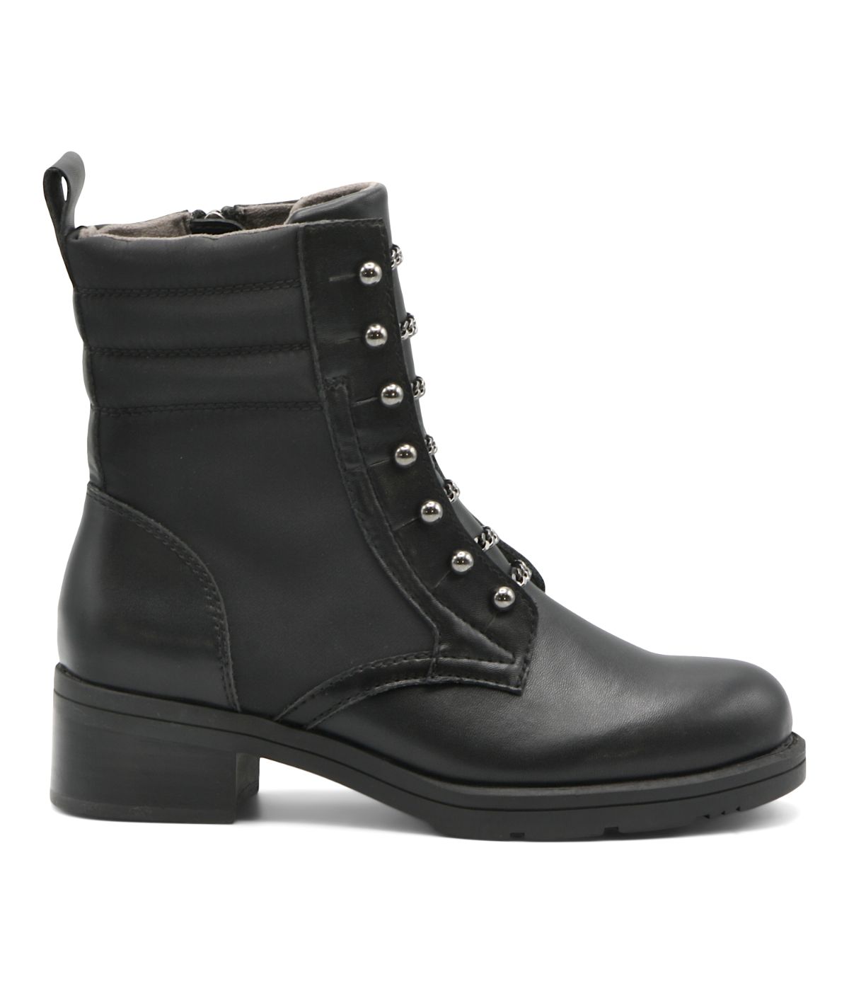  Davide Lug Bootie Black-Sn - Black-Sn - Bonton