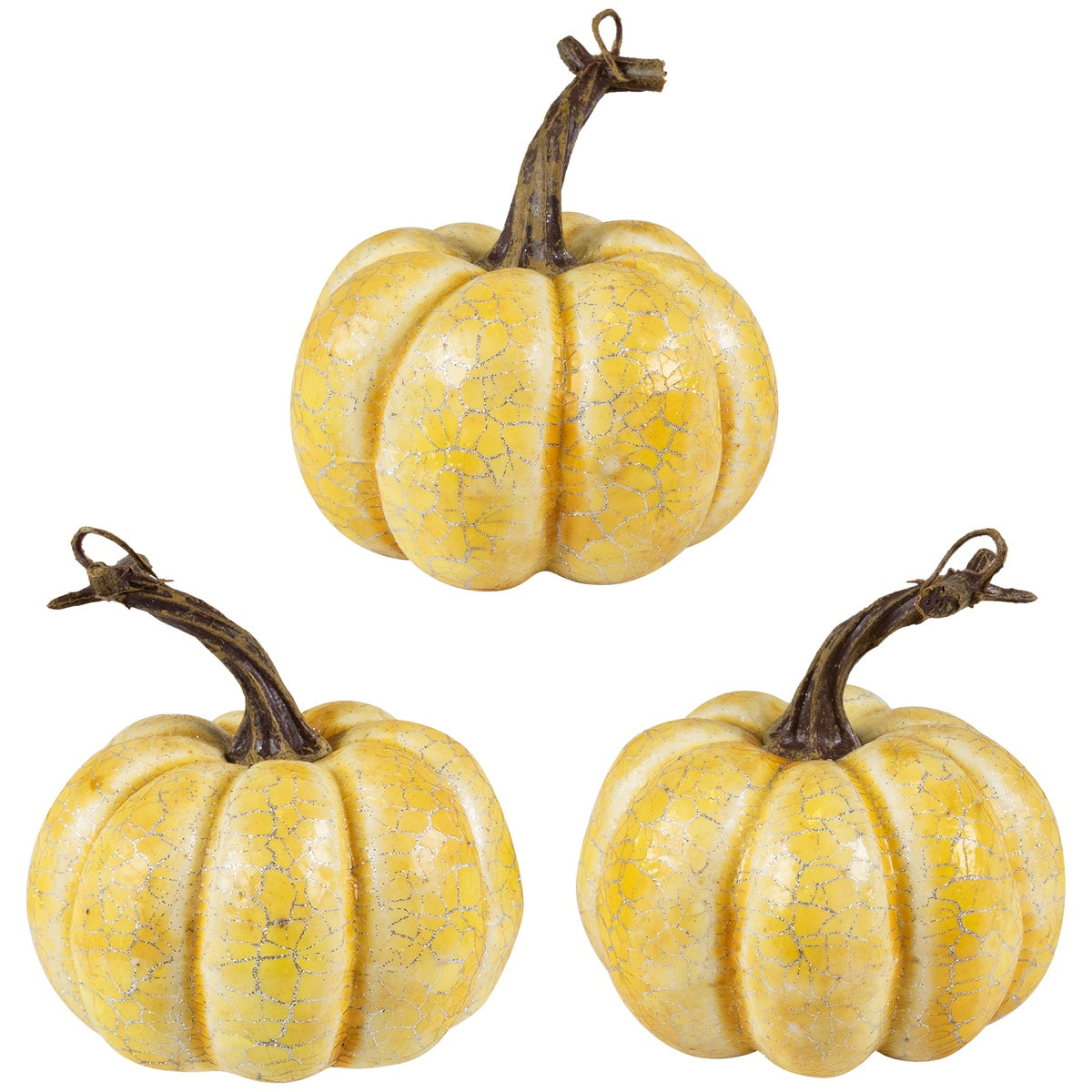  Northlight Antiqued Crackle Finish Fall Harvest Pumpkins - 4
