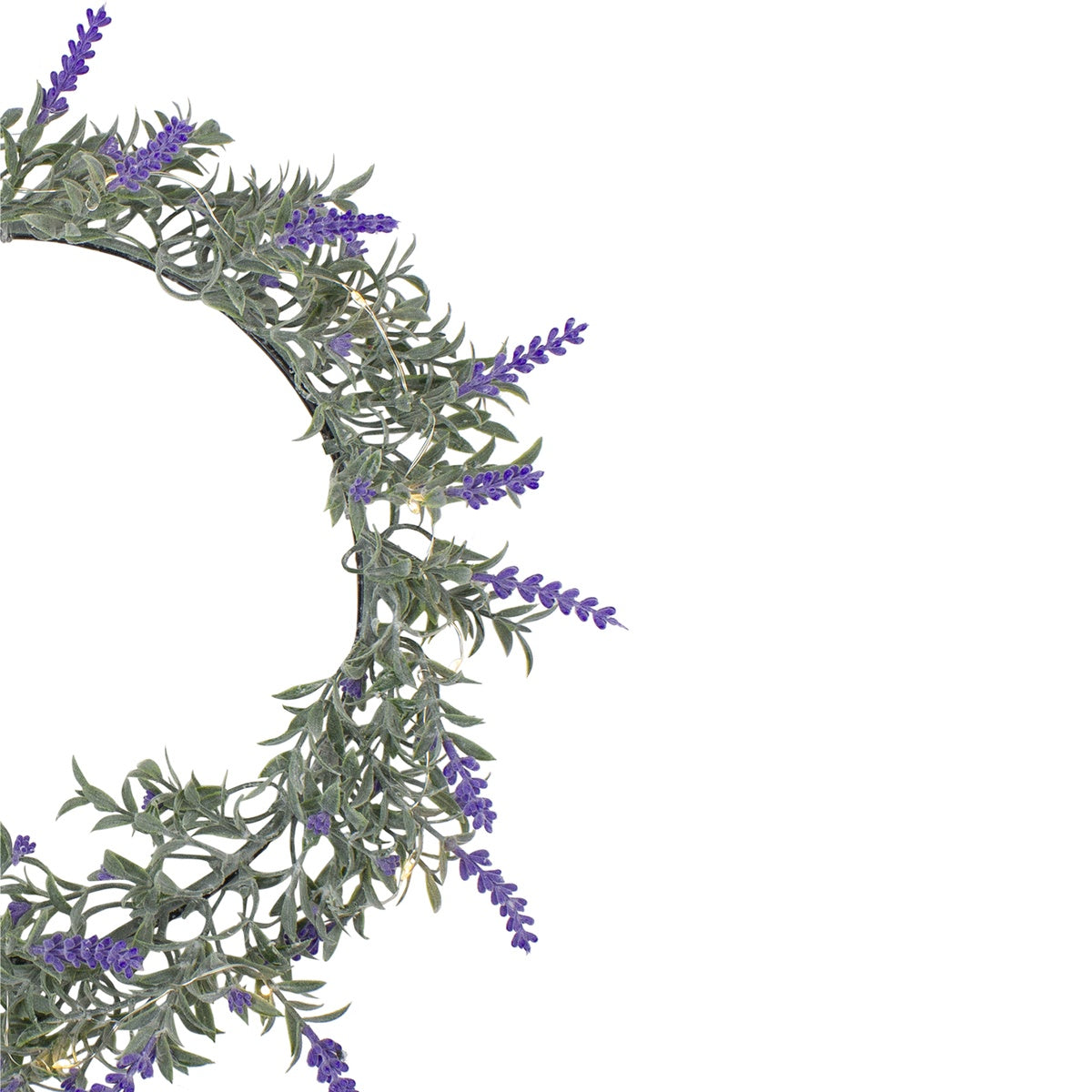  Northlight Pre-Lit Battery Operated Lavender Spring Wreath- 16