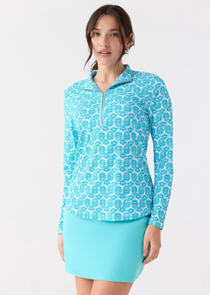  Cabana Life Rosemary Beach Performance 1/4 Zip Sport Top - XS - Bonton