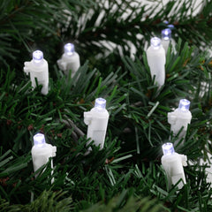 100ct Pure White LED Wide Angle Christmas Lights  33ft White Wire