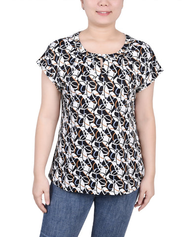 Extended Sleeve Top With Grommets