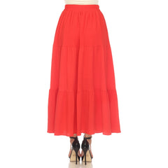 Women's Pleated Tiered Maxi Skirt