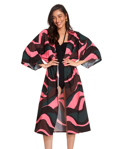 Iris Midi Cover Up Kimono