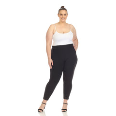 Plus Size Super Soft Elastic Waistband Scuba Pants