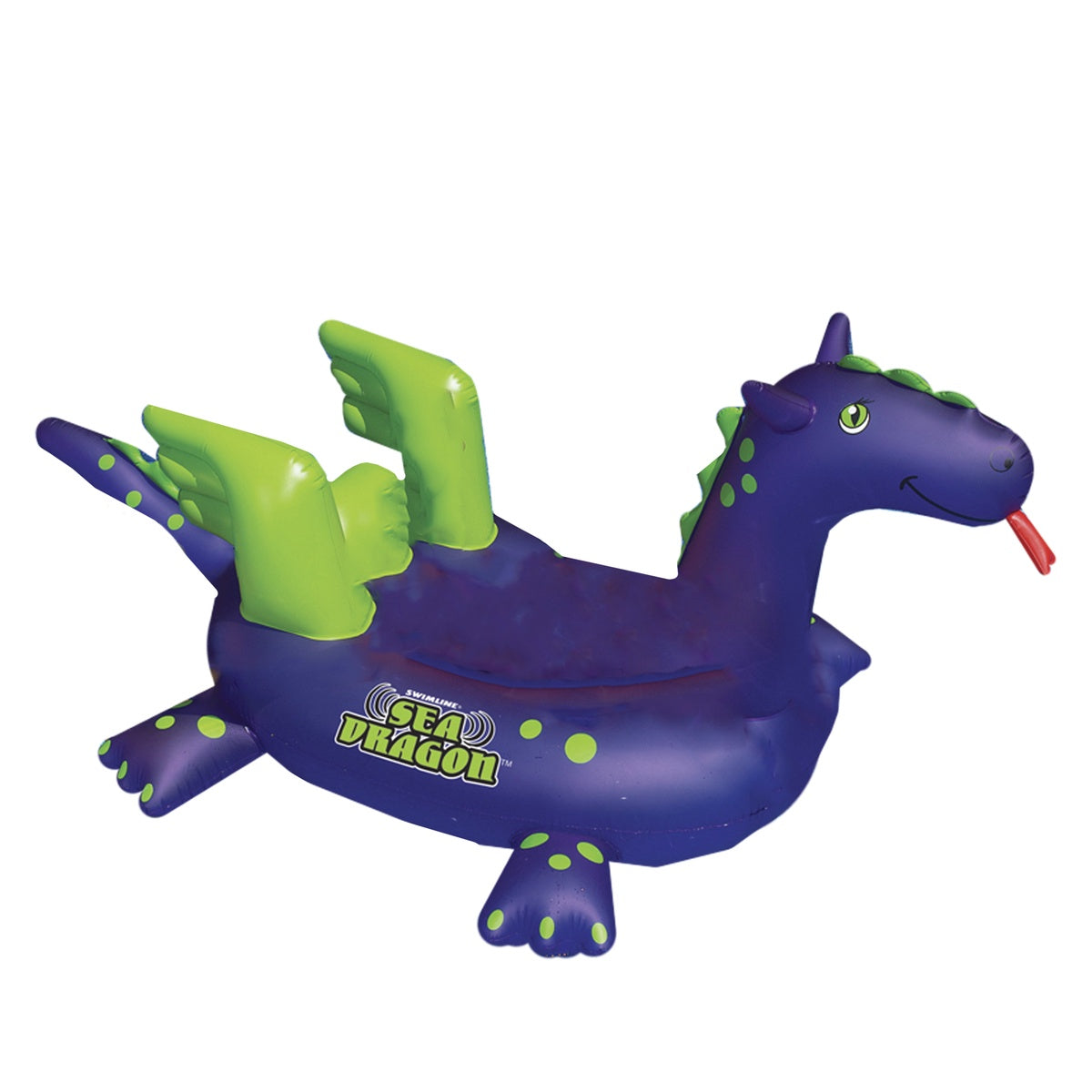  Swim Central Inflatable Purple and Green Sea Dragon Swimming Pool Float  89-Inch - Default Title - Bonton