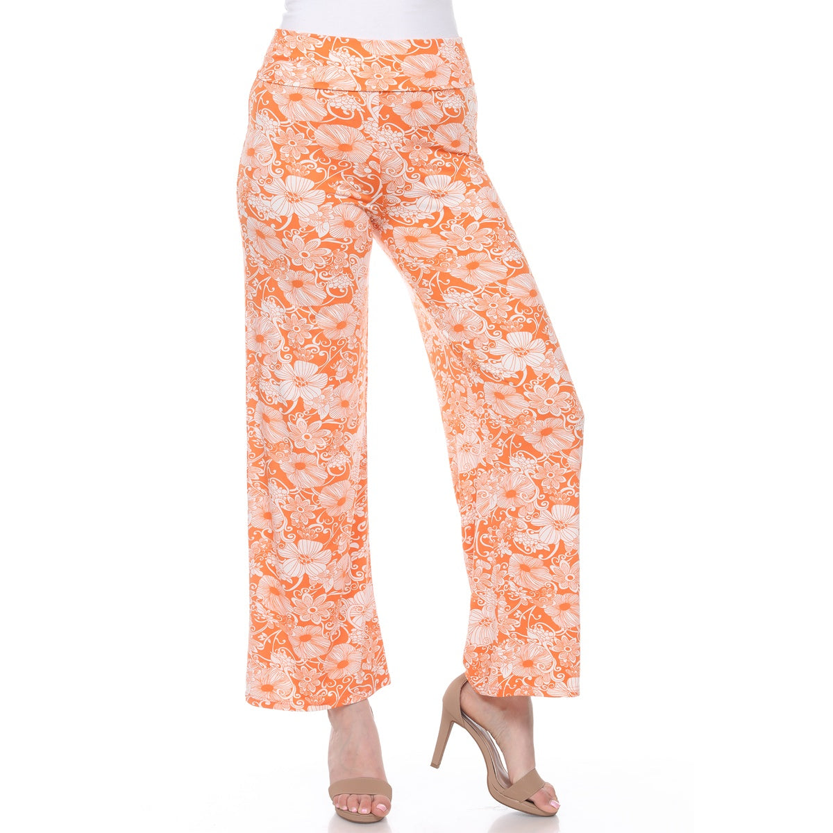  White Mark Floral Paisley Palazzo Pants - S - Bonton