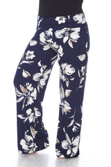 Flower Print Plus Size Palazzo Pants