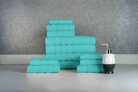 Bibb Home 12 Piece Egyptian Cotton Towel Set.