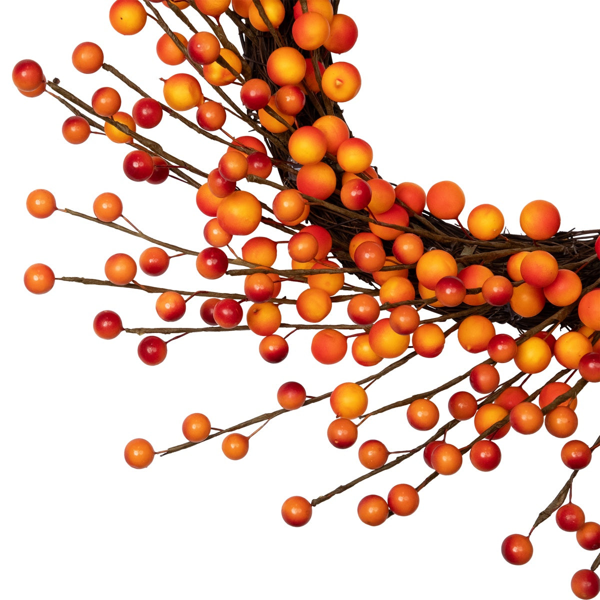  Northlight Artificial Berries Fall Harvest Twig Wreath - 14