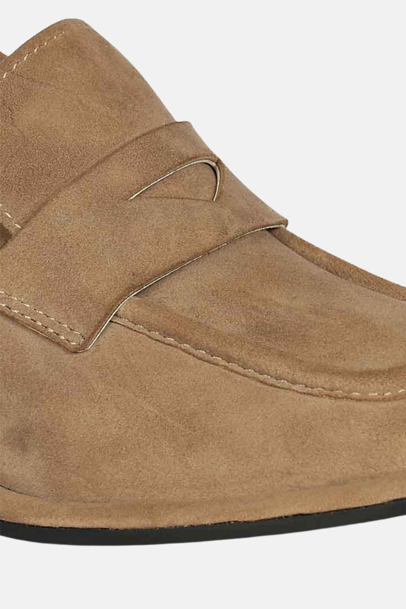  Saint G Viviana Suede - Heel Loafers - Dark Taupe - Bonton