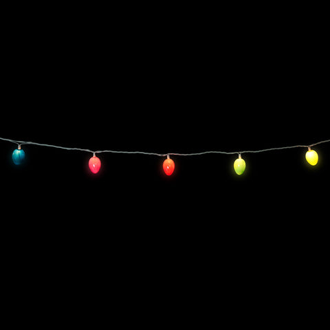 10-Count Pearl Multi-Colored Easter Egg String Light Set  7.25ft White Wire