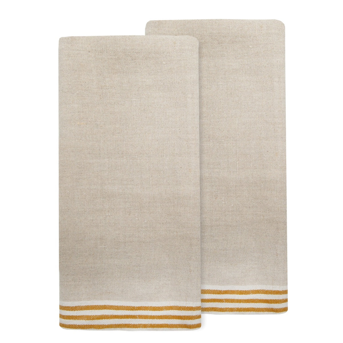  Caravan Alsace Natural Tea Towels 20x30 - Set of 2 - Natural & Blue - Bonton