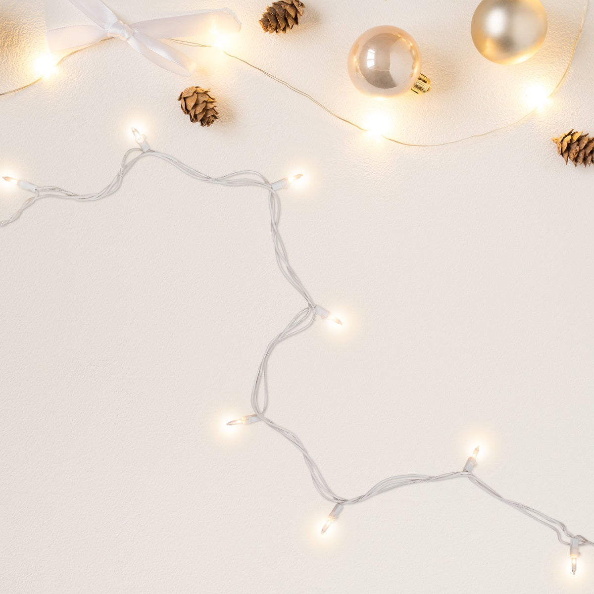  Northlight 100-Count Clear Mini Christmas Light Set  20.25ft White Wire - Default Title - Bonton