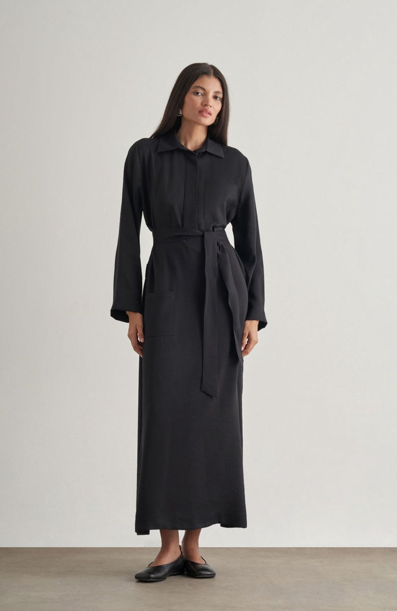  Mizalle Mizalle Shirt Dress - Black - Bonton