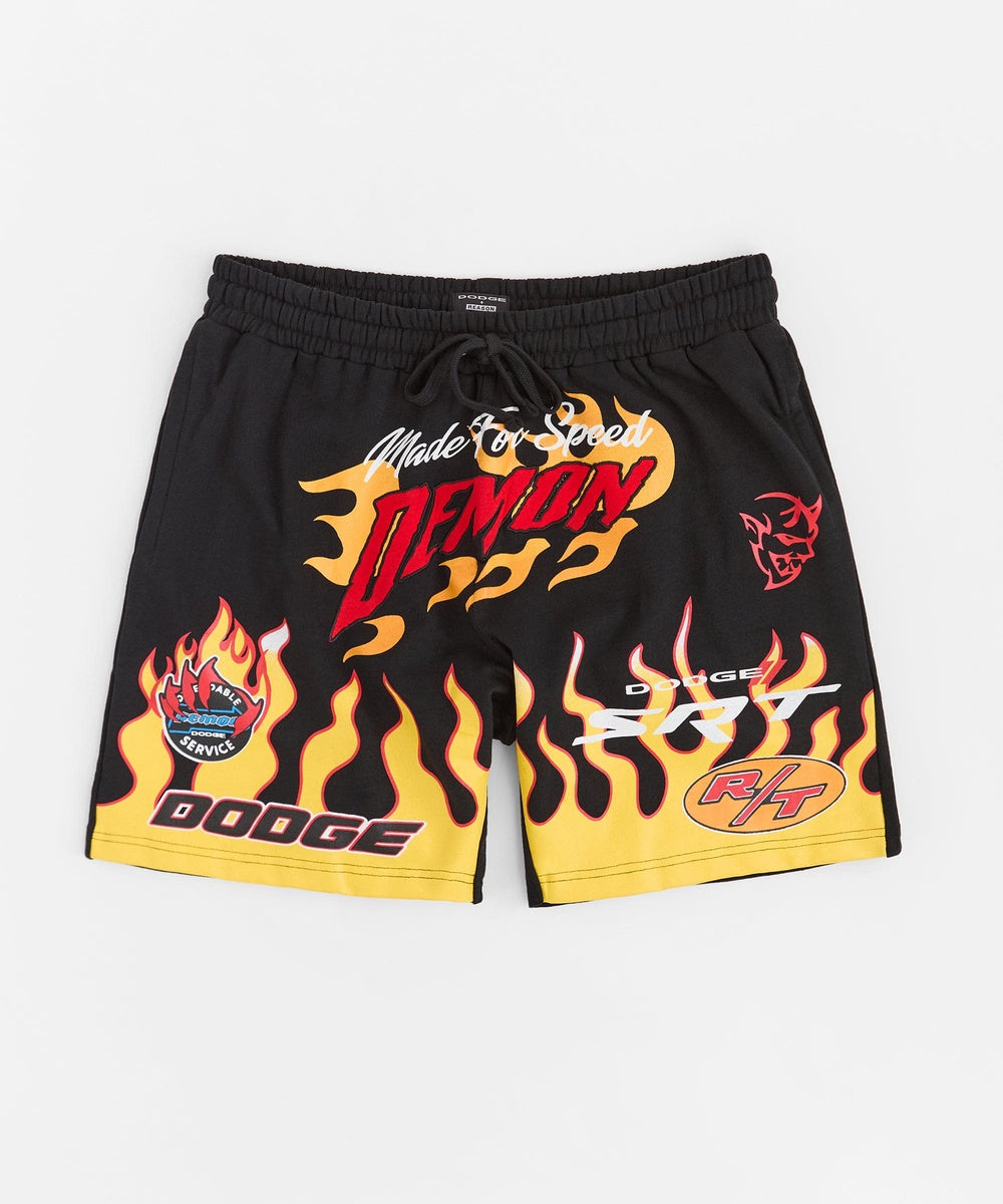  Reason Clothing Dodge Demon Speed Racing Short - Black - BLACK - Bonton